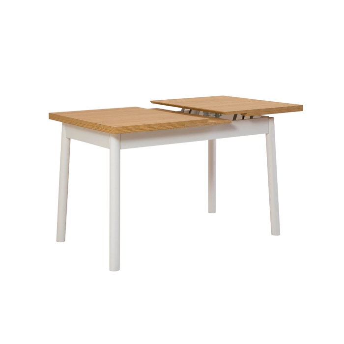 Hanah Home Oliver Open - Karina White Mesa de Comedor Extensible Blanca